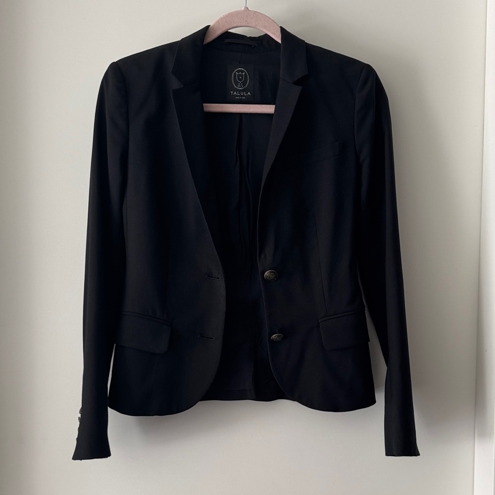 Talula Black Blazer XS Classic Button Work Jacket